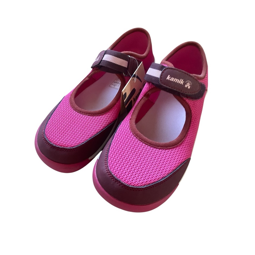 Kamik Pink and Dark Raspberry Mary Jane Flats‎